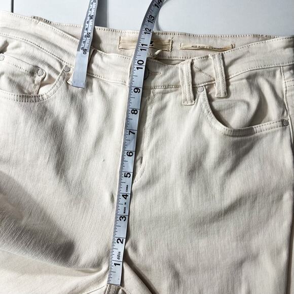 Nik+Zoe Women’s Mid-Rise Straight Ivory Jeans Sz‎ 29 Stretchy Comfy - Picture 10 of 14